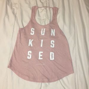 Light pink PINK open back tank top
